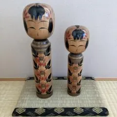 伝統こけし 2体セット ペア 創作こけしのサムネイル