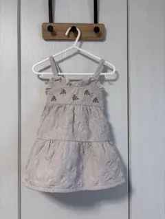 tete a tete ベージュ 花柄刺繍ワンピース