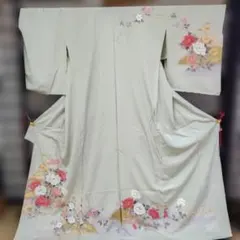 正絹手がき友禅訪問着リメークに最適437