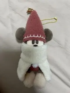 【お顔厳選】リルリンリン　ぬいぐるみバッジ　ディズニークリスマス　2025 赤色