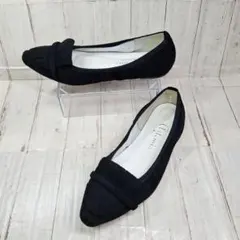 【22.5㎝】アルテミス ダイアナ フリンジ タッセル バレエシューズ 黒
