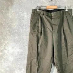 DOCKERS　スラックス　ワイド　カーキ　ワンタック