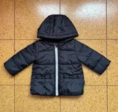 COMME CA ISM ダウンジャケット 80 ブラック フード付き 美品