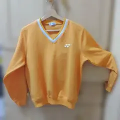 YONEX テニスウェア Vネック トレーナー オレンジ S