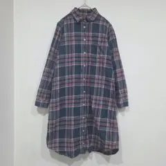 ネルシャツワンピース