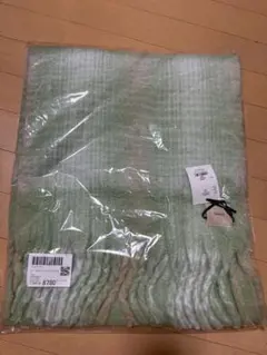 hinari リブ編み 緑色 マフラー 新品のサムネイル