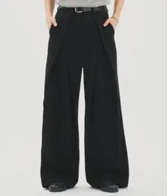 selleglant クロスタックワイドスラックスパンツ