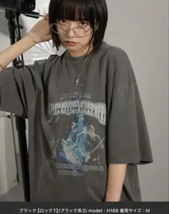 【Snap club】ビッグシルエットヴィンテージ加工グラフィックTシャツ M