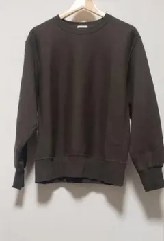 GU 裏起毛スウェット トレーナー メンズ Sサイズ ダークブラウン