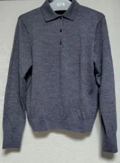 UNIQLO　ダークグレー メリノポロセーターLL