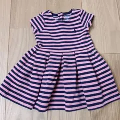 【美品】ラルフローレン　ボーダーワンピース【70】