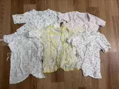 ミキハウス 新生児 肌着10枚セット（単肌着5＋コンビ5）50・60 綿100%