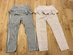 ベルメゾン　フリル付きレギンス 2点セット 110cm ロングパンツ