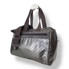 美品　LESPORTSAC 2way ショルダーバッグ　キルティング　シルバー