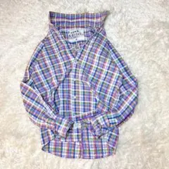 フランクアンドアイリーン シャツ 長袖 チェック シワ加工 BARRY S