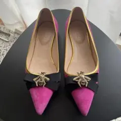 GUCCI ピンク スエード パンプス 34サイズ