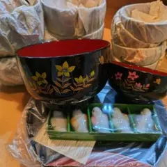 桂由美 YUMI KATSURA 汁椀 お椀 漆器風 花柄 桔梗のサムネイル