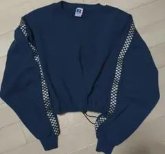 90s USA製 カスタム品 ラッセルアスレチック スウェット 無地 ネイビー