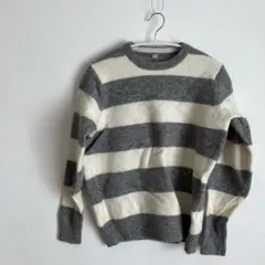 セーター　ユニクロ　レディース　メンズ　ボーダー