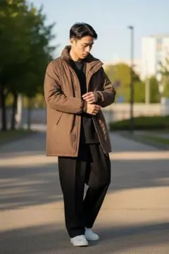 ユニクロ パフテックコート Lベージュ美品　ウルトラライトダウン　軽量極暖