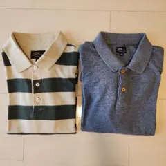 エルエルビーン ポロシャツ 半袖 L 2枚 L.L.Bean ボーダー& グレー