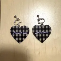 イヤリング　ラブトキ　Lovetoxic Y2K ギンガムチェック　ハート