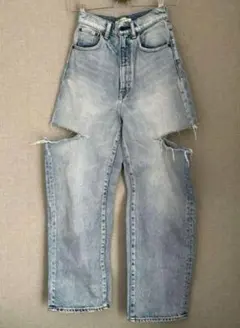 moussy THIGH SLIT LOOSE STRAIGHT 24