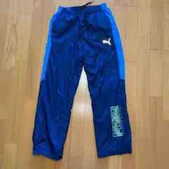 160cm PUMA ナイロン ロングパンツ ピステパンツ ネイビー/ブルー