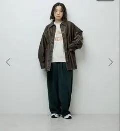 コーデュロイパンツ　ダークグリーン