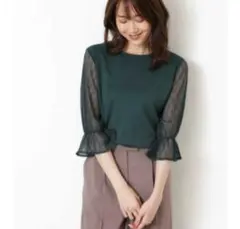 Natural Beauty Basic キャンディスリーブドットトップス(黒) - メルカリ