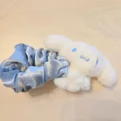 シナモン シュシュ 水色