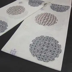 限定大幅値下げ！夏物　新品　西陣織六通柄絽袋帯【綿芯仕立付】 ➂