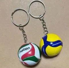 セール中　バレーボールキーホルダー　2種2個セット　モルテン　ミカサ