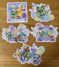 ポケモン韓国限定30周年記念ステッカー ヒトカゲ ゼニガメ フシギダネ