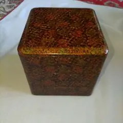 津軽塗 重箱 (三重＋二重 / 保管外箱付) 津軽塗（唐塗）バカ塗り・重箱・二段重・漆器・No.230907-15