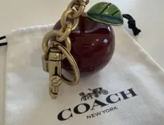 美品COACH コーチ アップルモチーフ キーホルダー バッグチャーム