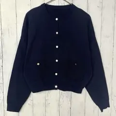 KOBE LETTUCE 神戸レタス 金ボタンニットカーディガン ネイビー