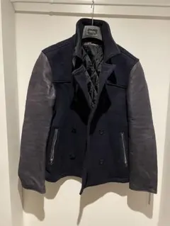 DELAY by Win&Sons 中綿 鹿革ディアスキンレザー袖 Pコート