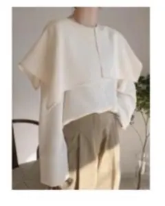 セーラー襟ブラウス　アイボリー