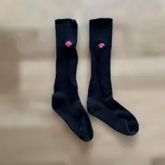 ブラック ロゴ付き ロングソックス