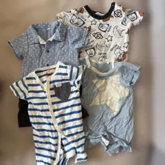 男の子　ロンパース・カバーオール 4点セット　70cm