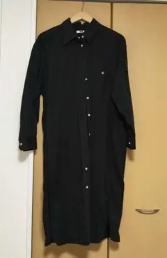 UNIQLO ブラック シャツワンピース 長袖