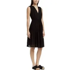 『極美品　JAMES PERSE レーヨンシフォン プリーツドレス BLACKのサムネイル