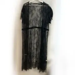 H&M ブラックレースロングカーディガン