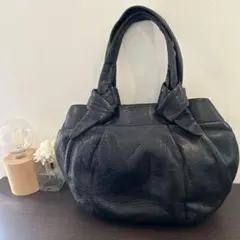 美品　アニエスベーボヤージュ　牛シボ革 y2kハンドバッグ　ブラック 匿名