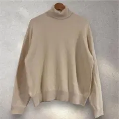 ZARA タートルネック ニットセーター アイボリー オーバーサイズタートル