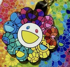 お花キーホルダー カイカイキキ村上隆レインボーお花にっこりね！!3種