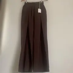 【最終価格】lawgy ラウジー:フロントタックパンツ ダークブラウン