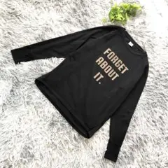 flamingo firm【M相当】長袖 Tシャツ 黒 ロゴプリント入り韓国製