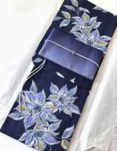 未使用 しつけ糸なし】 洗える着物 夏着物 単衣 絽 付け下げ 総刺繍 華